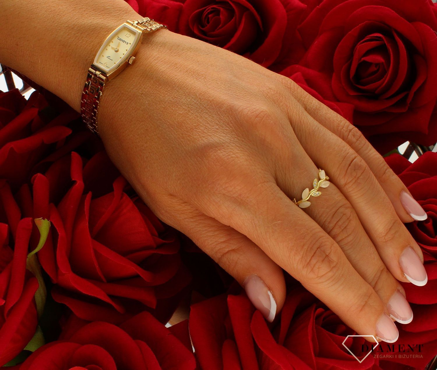 Złoty zegarek Geneve damski 585 biżuteryjna bransoletka 20 gram złota ZG 29B (2).jpg